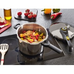 Tefal Secure 5 Neo Pressure Cooker - Stylish Black, Green & Silver | Fast, Safe & Efficient Cooking!